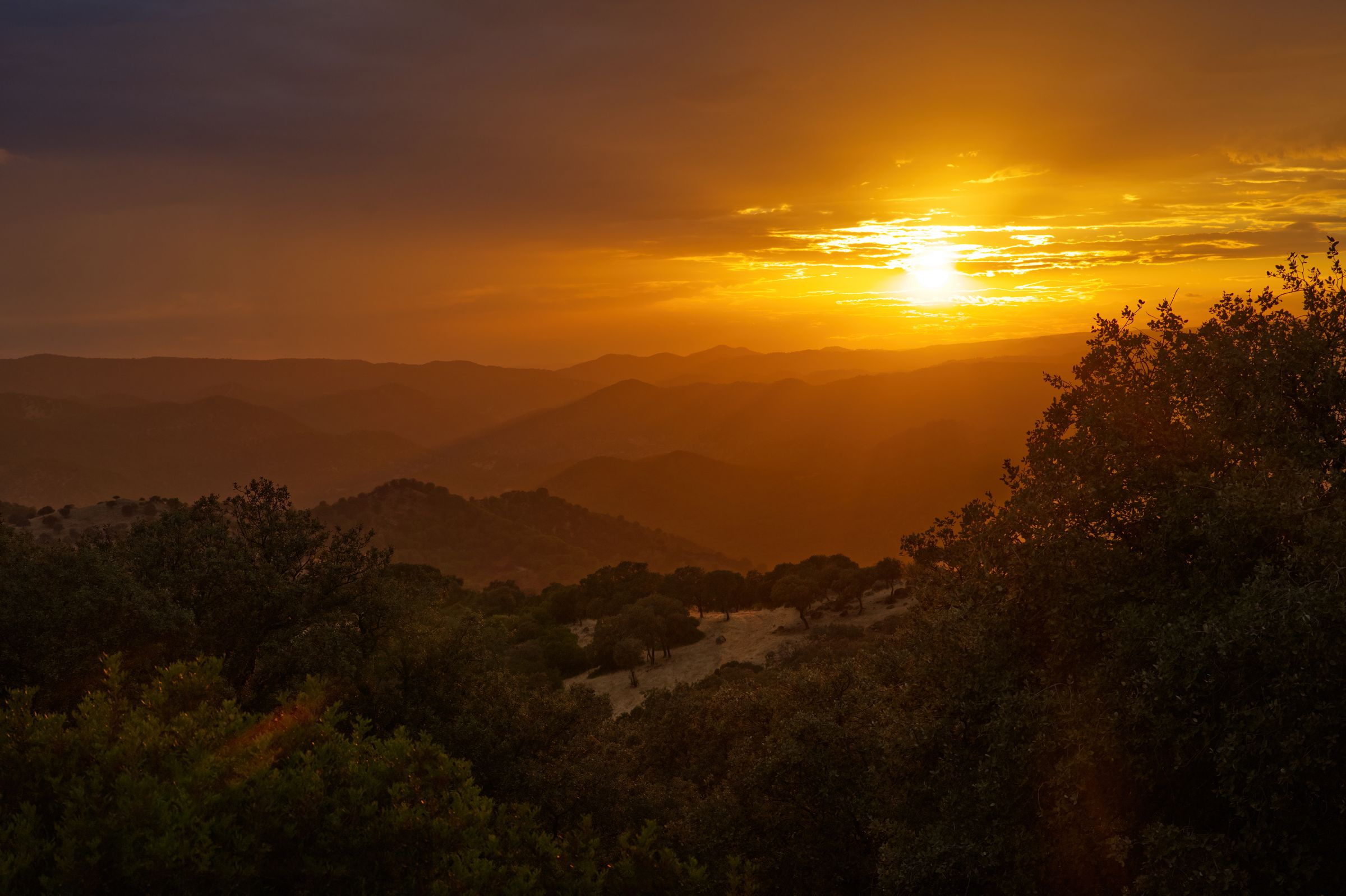 Sierra Andujar Sonnenuntergang
